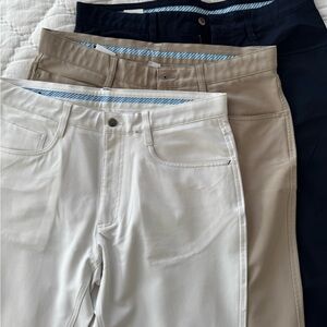 FootJoy Men's Golf Pants in Navy, Beige, and white